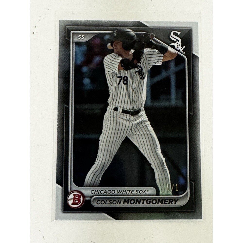 Colson Montgomery 2024 Bowman 1/1 Platinum Prospect Chicago White Sox Holo Foil